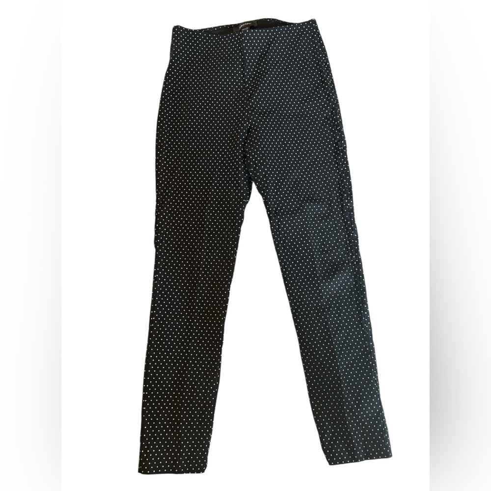 Karen Kane Black and White Polka Dot Stretch Ankle Pants Small